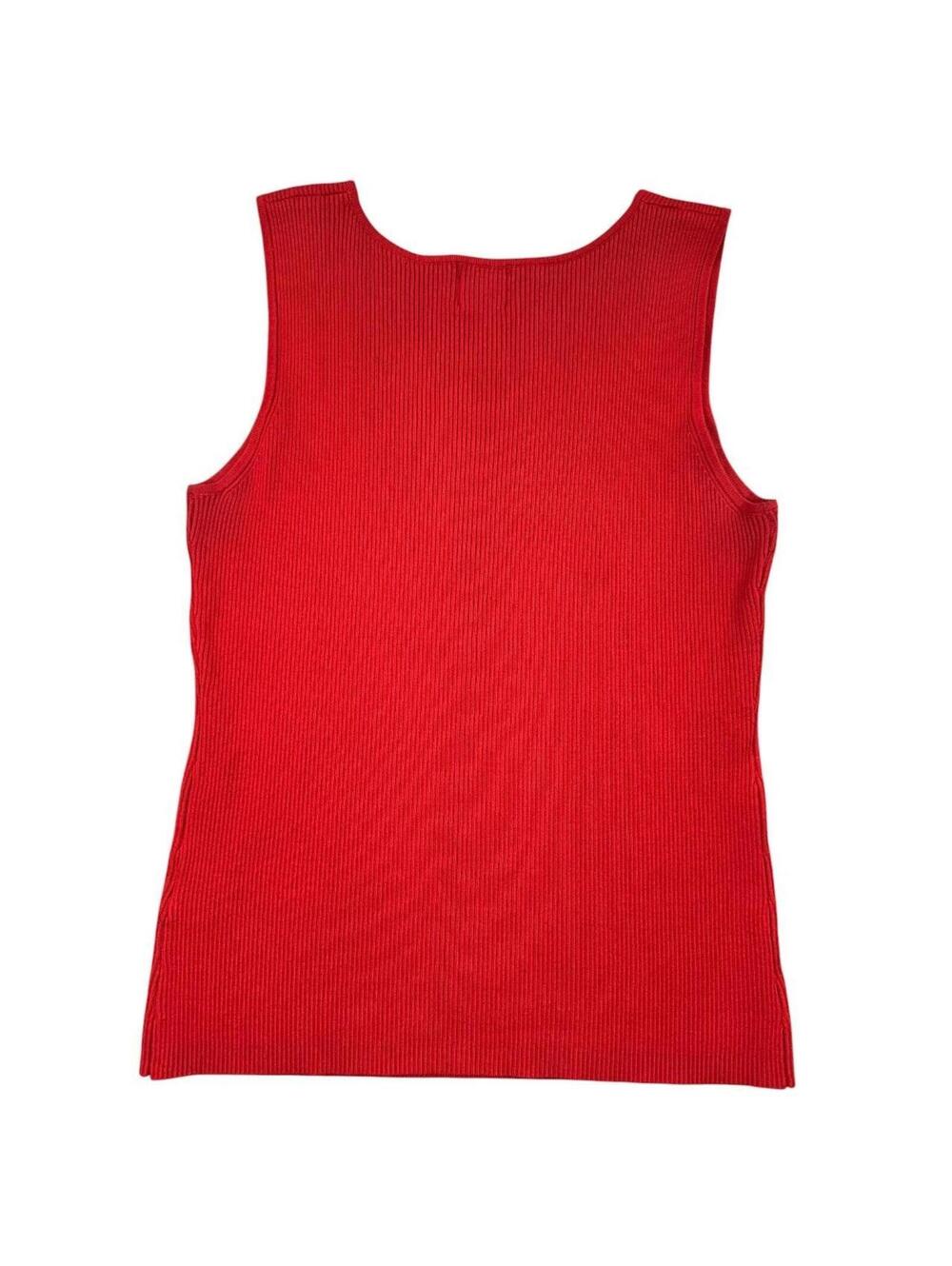 Y2K Ruby Rd. Red Ribbed Tank Top - Picture 7 of 8